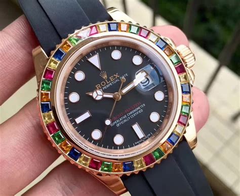 rolex yacht master rainbow replica|rolex yacht master alternative.